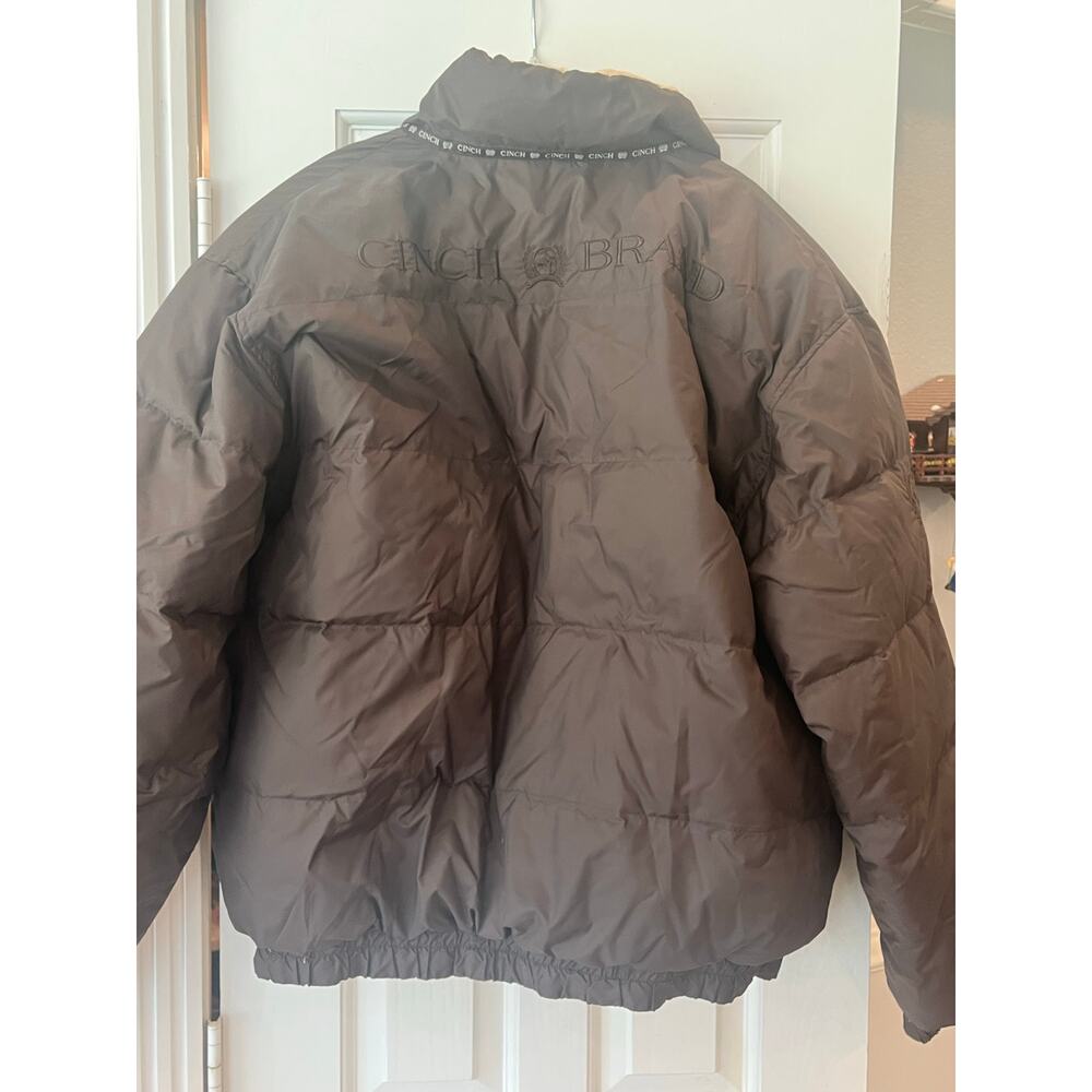 Cinch Reversible Puffer Down Filled Jacket Mens Large Cowboy Western Outdoor - Picture 4 of 11